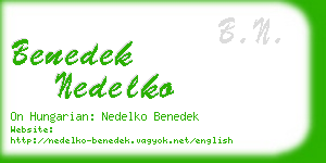 benedek nedelko business card